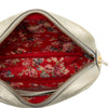 Gucci Mini Quilted Metallic Calfskin Web Trapuntata Crossbody Secondhand