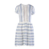 Secondhand Red Valentino Blue & White Striped Crochet-Knit Cotton Dress