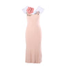 second hand Blumarine Sheer Silk Slip Dress With Floral Appliqué - '90s
