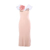 Secondhand Blumarine Sheer Silk Slip Dress With Floral Appliqué - '90s