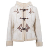 Secondhand Prada Women’s Shearling Short Coat with Hood - '00s
