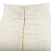 Secondhand Miu Miu Cream Leather Midi Skirt - '90s