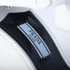 Secondhand Prada White Leather T-Strap Platform Wedge Sandals - '10s