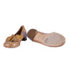 Secondhand Miu Miu Nude Patent Leather Flats with Ruffle Detailing - '10s