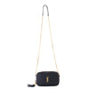 Secondhand Saint Laurent Black Matelasse Leather Mini Lou Camera Bag - '20s