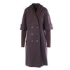 second hand Escada Wool Coat With Ribbed Cuffs And A Double-Breasted Button Closure-