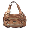 Secondhand Jimmy Choo Metallic Brown Leather Mahala Bag -'10s