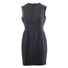Secondhand Dolce&Gabbana Black Tailored Sheath Dress with Leopard Print Details -'00s