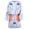 Secondhand Vivetta Blue Floral Jacket and Skirt Set - '20s