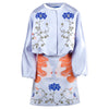 Secondhand Vivetta Blue Floral Jacket and Skirt Set - '20s