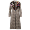second hand Gaetano Navarra Leopard Print Overcoat with Multicolor Fur