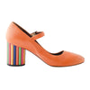 Secondhand Missoni Orange Upper And A Distinctive Multicolor Striped Block Heel - '10s