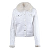 Secondhand Gucci by Tom Ford White Denim and Lamb Fur Jacket - '00s