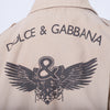Secondhand Dolce & Gabbana Beige Trench Coat With Back Graphic- '90s