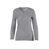 Secondhand Brunello Cucinelli Grey Cashmere V-Neck Sweater - '10s