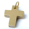 Secondhand Vintage Yellow Gold Cross Pendant with Baguette Diamonds - '90s