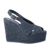 Secondhand Castañer Dark Grey Wedge Espadrilles - '10s