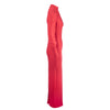 Secondhand Alessandra Rich Coral Red Embellished Shoulder Maxi Dress - '20s