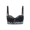 Secondhand Dolce & Gabbana Black Lace Logo-Band Bustier Bra Top - '20s