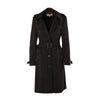Secondhand Karen Millen Brown Monogram Jacquard Belted Trench Coat