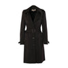 Secondhand Karen Millen Brown Monogram Jacquard Belted Trench Coat - '00s