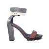 Secondhand Brunello Cucinelli Green Brown Colorblock Platform Sandal - '20s