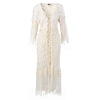 Secondhand D&G Ivory Crochet Lace Fringe Maxi Cardigan - '00s