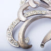 Secondhand Vintage Sterling Silver Blue Crystal Fish Brooch - '60s
