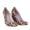 Gucci Two-Tone Leopard Print Pony Hair Wedge Pumps