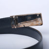 Secondhand Gucci Black Leather Belt with Silver-Tone Buckle - '90s