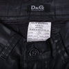 Secondhand Dolce&Gabbana Black Leather Biker Pants With Zip Details - '00s