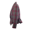 second hand Valentino Boutique Vintage Tartan Wool Blazer With Sculpted Shoulders - '80s