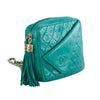 Secondhand Chanel Emerald Green Quilted Lambskin Front Pocket Tassel Camera Bag Gold Hardware -'90s