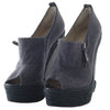 Secondhand Christian Louboutin canvas wedge espadrille sandals - '10s