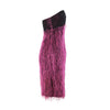 Secondhand Versace Jeans Couture Purple Fringe Strapless Cocktail Dress