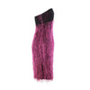 Secondhand Versace Jeans Couture Feather-Effect Strapless Dress - ’00s