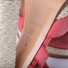 Secondhand Casadei Pink Nubuck Leather Ankle Strap Espadrille Sandals