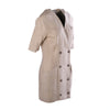 Secondhand Jean Paul Gaultier Pour Gibo Beige Linen Double-Breasted Mini Dress - '80s
