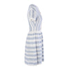 Secondhand Red Valentino Blue & White Striped Crochet-Knit Cotton Dress