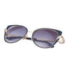 Secondhand Cartier Metal Pearl Cat Eye Sunglasses Black Silver -'10s