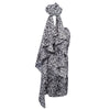 Secondhand Redemption Gray one-shoulder cocktail dress with draping - '10s