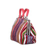 Secondhand Roberta Di Camerino Multicolor Striped Velvet Slim Metal Frame Bag - '70s