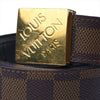 Secondhand Louis Vuitton Damier Ebene Belt With A Gold-Tone Buckle - '10s
