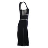 second hand Prada Black Dress with Semi-Sheer Silk Chiffon Paneling - '00s