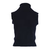 Secondhand Versace Black Cashmere Turtleneck Vest - '80s