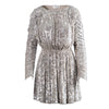 second hand Saint Laurent Silver Sequin Embellished Mini Dress