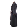 second hand Saint Laurent Rive Gauche Paris Velvet Trim Wool Coat – '70s