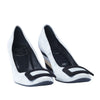 Secondhand Roger Vivier Trompette Black Wedge Buckle Pumps - '10s