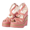 Secondhand Paloma Barceló Pink Suede Platform Espadrille Wedge Sandals - '10s