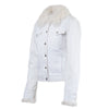 Secondhand Gucci by Tom Ford White Denim and Lamb Fur Jacket - '00s